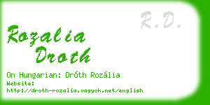 rozalia droth business card