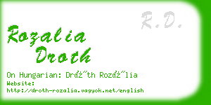 rozalia droth business card